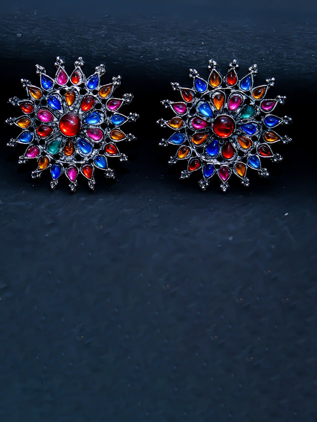 

Ibtida Silver-Plated Floral Studs Earrings