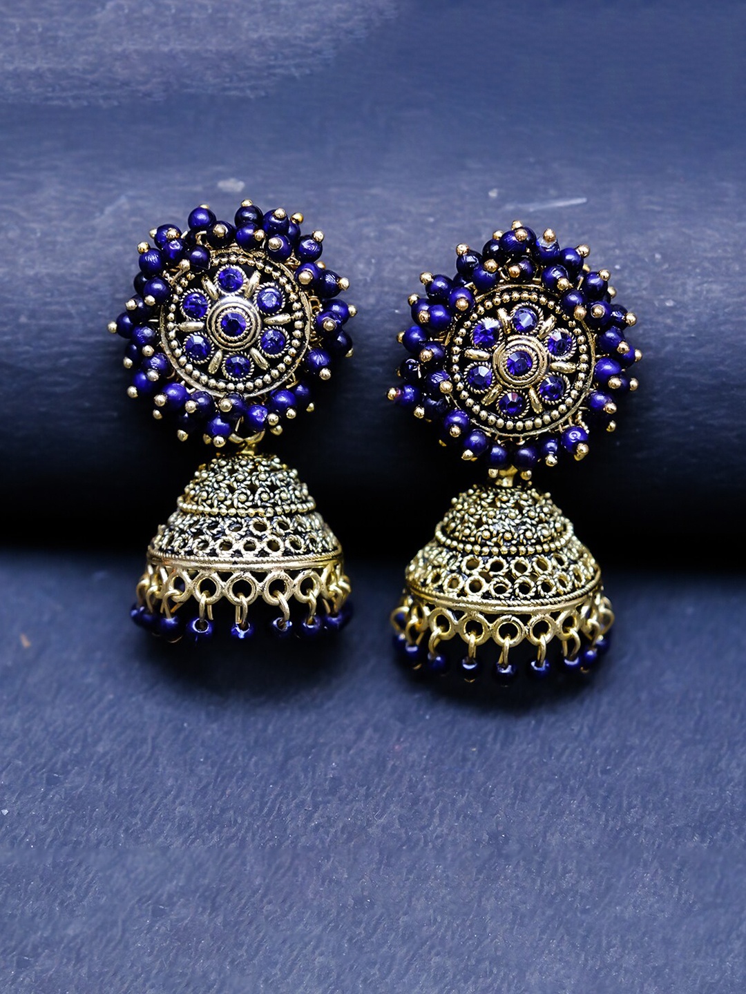 

Ibtida Gold-Plated Dome Shaped Jhumkas