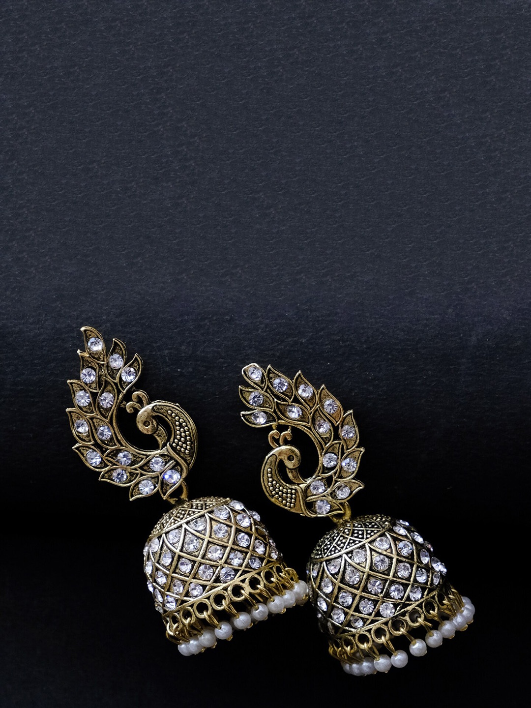 

Ibtida Gold-Plated Dome Shaped Jhumkas