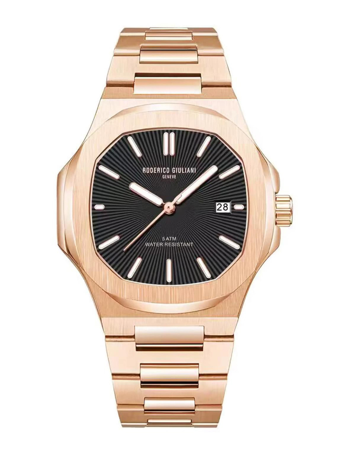 

RODERICO GIULIANI Stainless Steel Bracelet Style Straps Analogue Watch RG-MSTA77000003, Rose gold