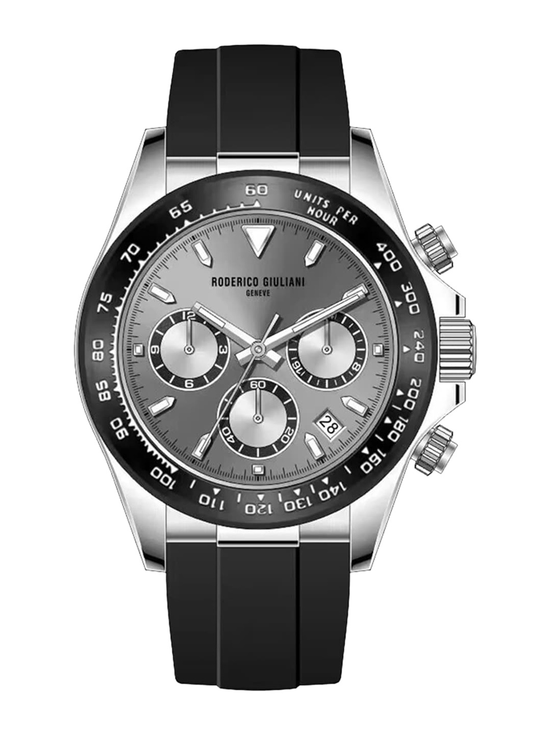 

RODERICO GIULIANI Straps Analogue Chronograph Watch RG-MSLC78000001, Silver