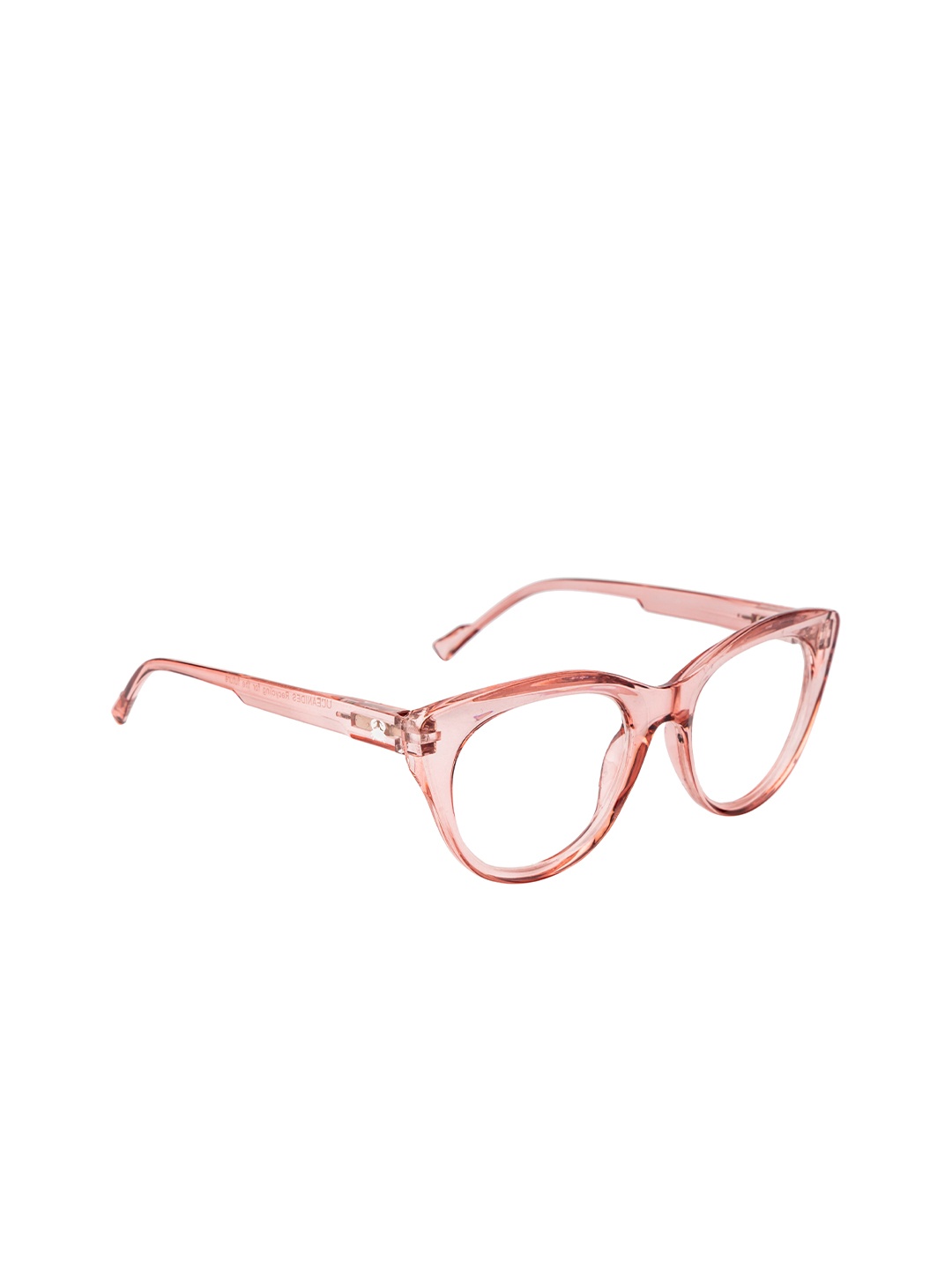 

OCEANIDES Clear Lens Cateye Sunglasses, Pink