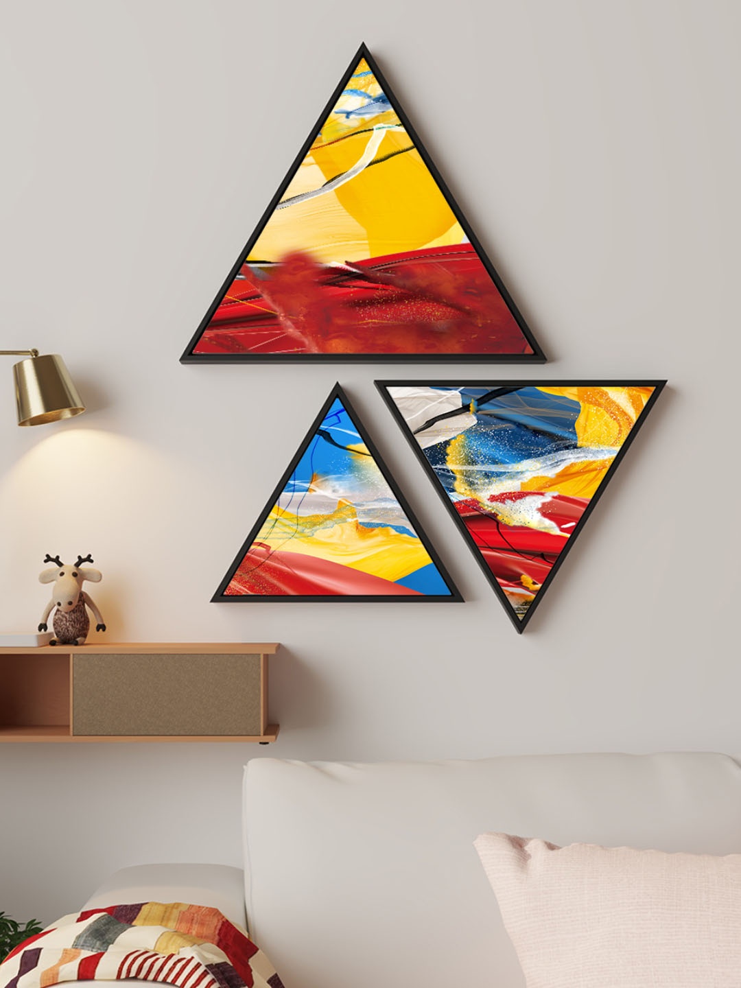

Art Street Yellow & Red 3 Pieces Abstract Wall Art