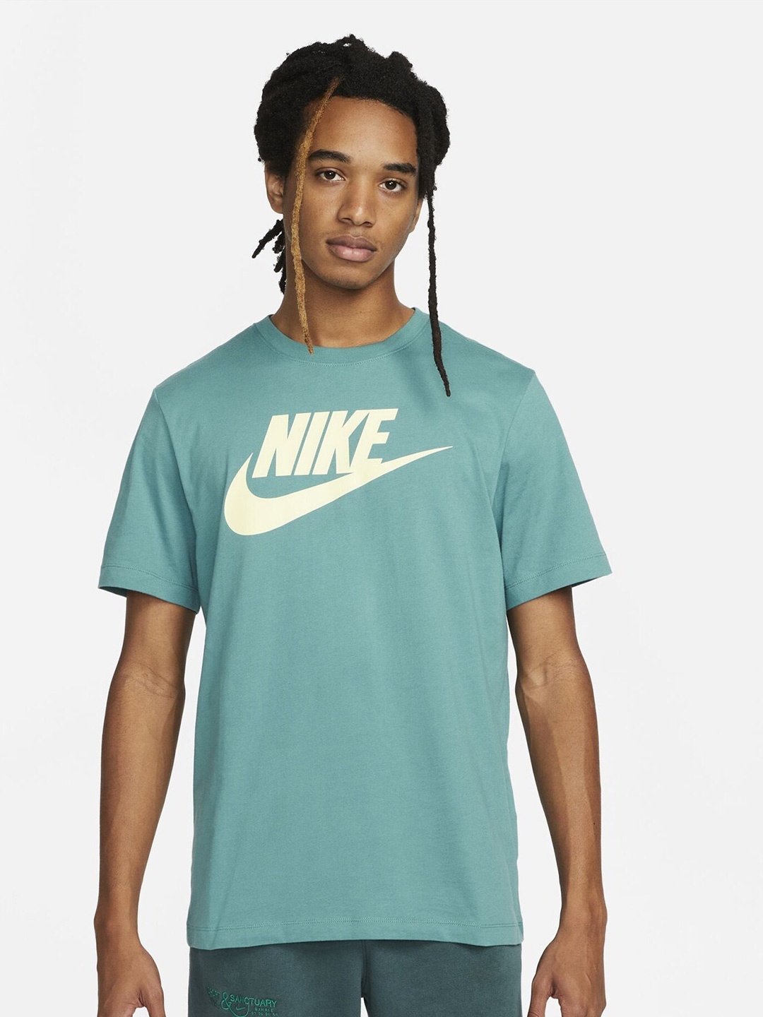 

Nike Men Printed Cotton Sportswear T-Shirt, Green