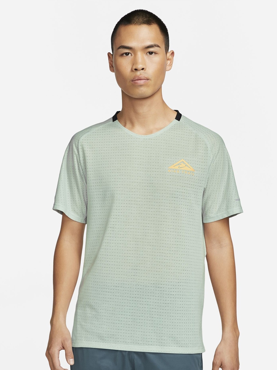 

Nike Dri-FIT Trail Solar Chase Short-Sleeve Running T-Shirt, Grey
