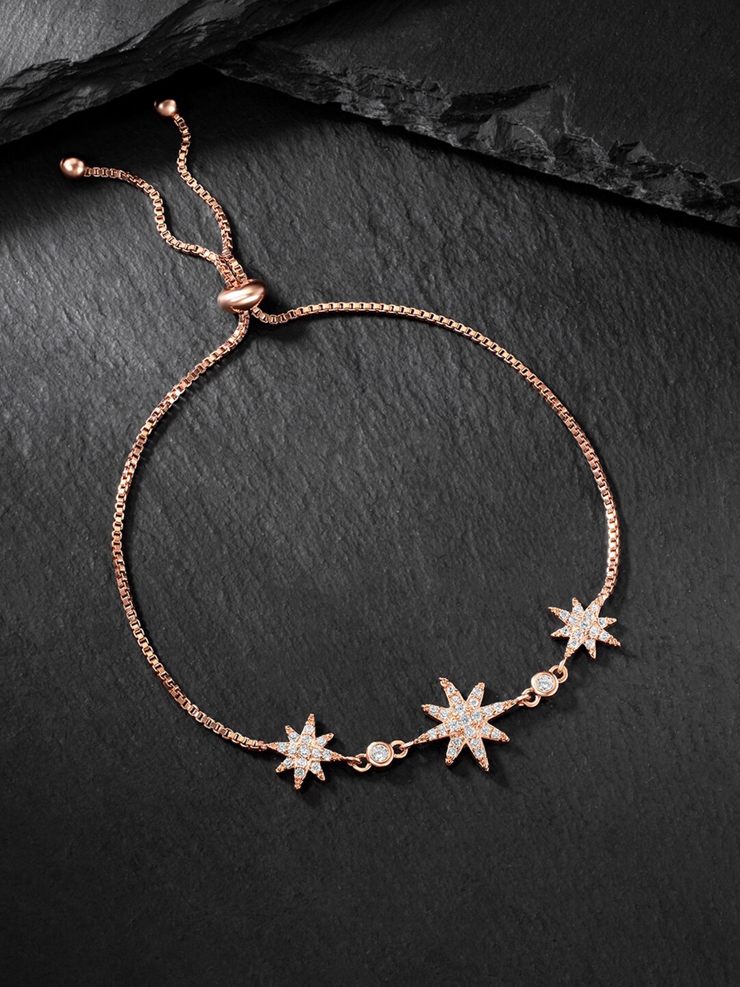 

Peora Cubic Zirconia Rose Gold-Plated Charm Bracelet