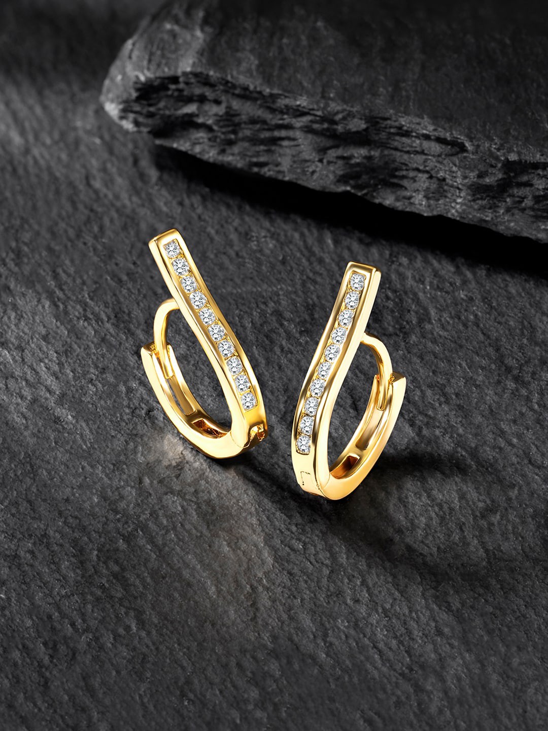 

Peora Gold-Plated Contemporary Hoop Earrings