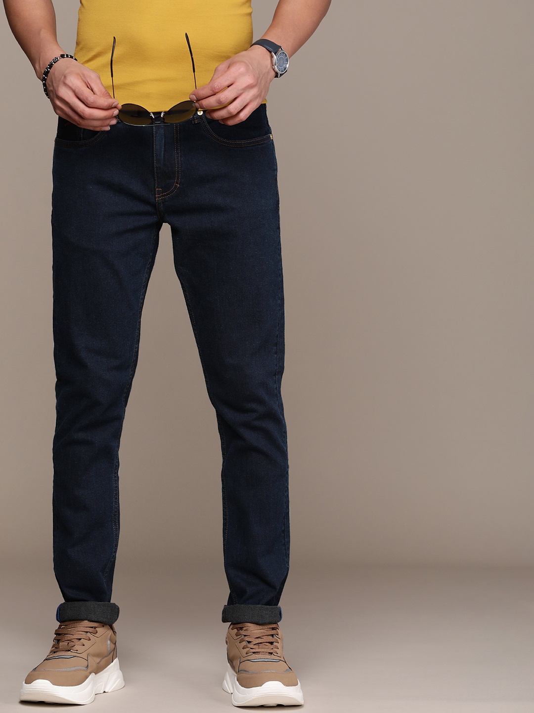 

FORCE IX Men Slim Fit Stretchable Jeans, Blue