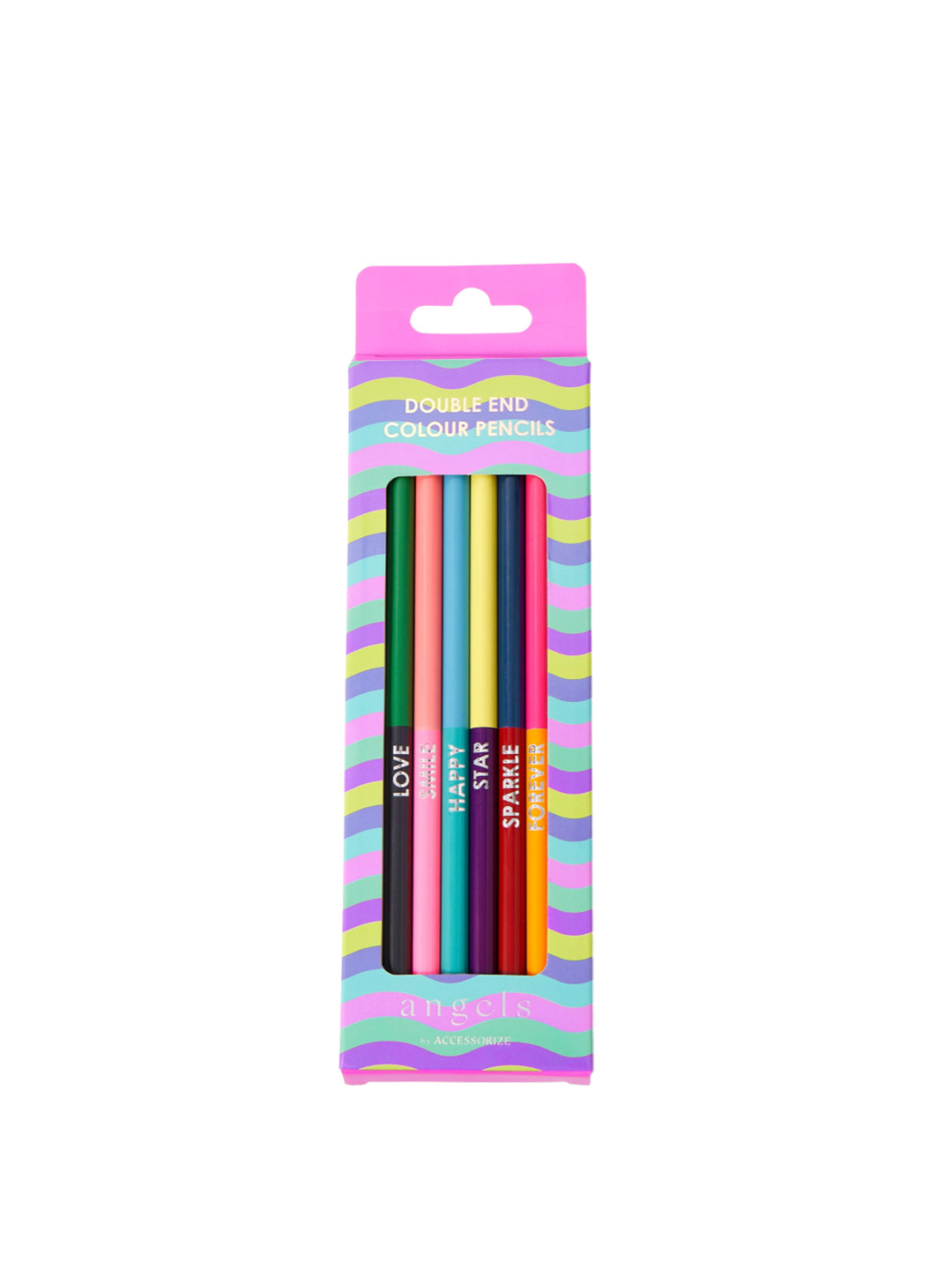 

Accessorize London Girls Set Of 6 Double Ended Colour Pencils, Blue
