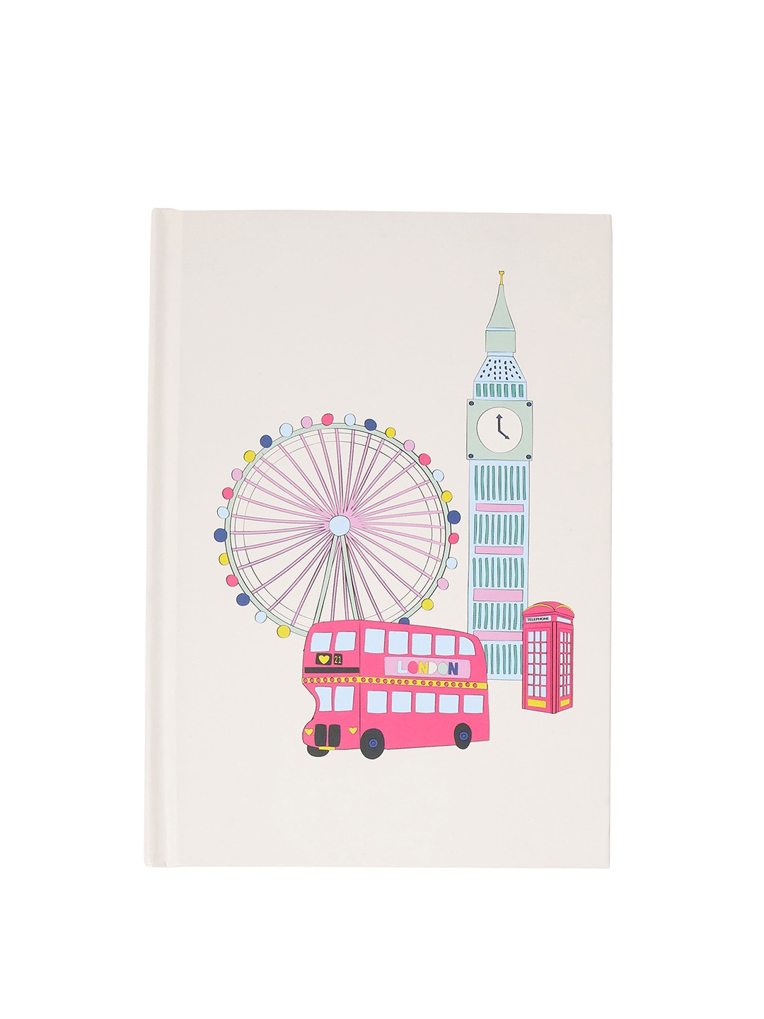 

Accessorize London Girl Multi London Print Hardback Notebook, White