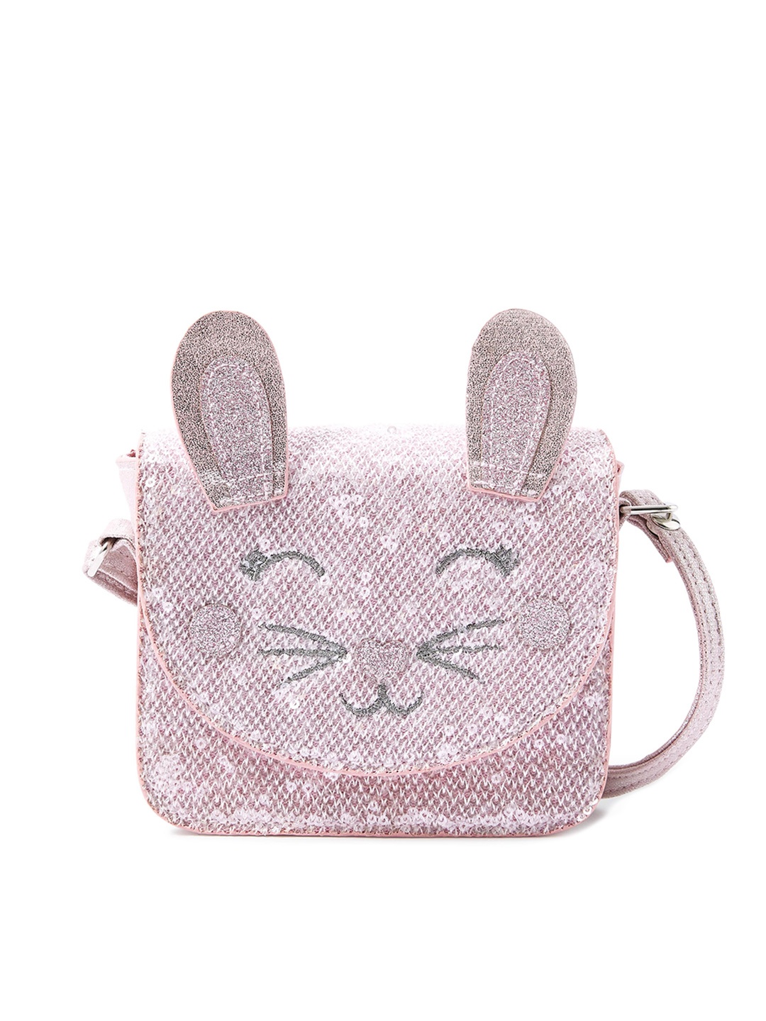 

Accessorize London Girls Sequin Embellished Structured Sling Bag, Pink