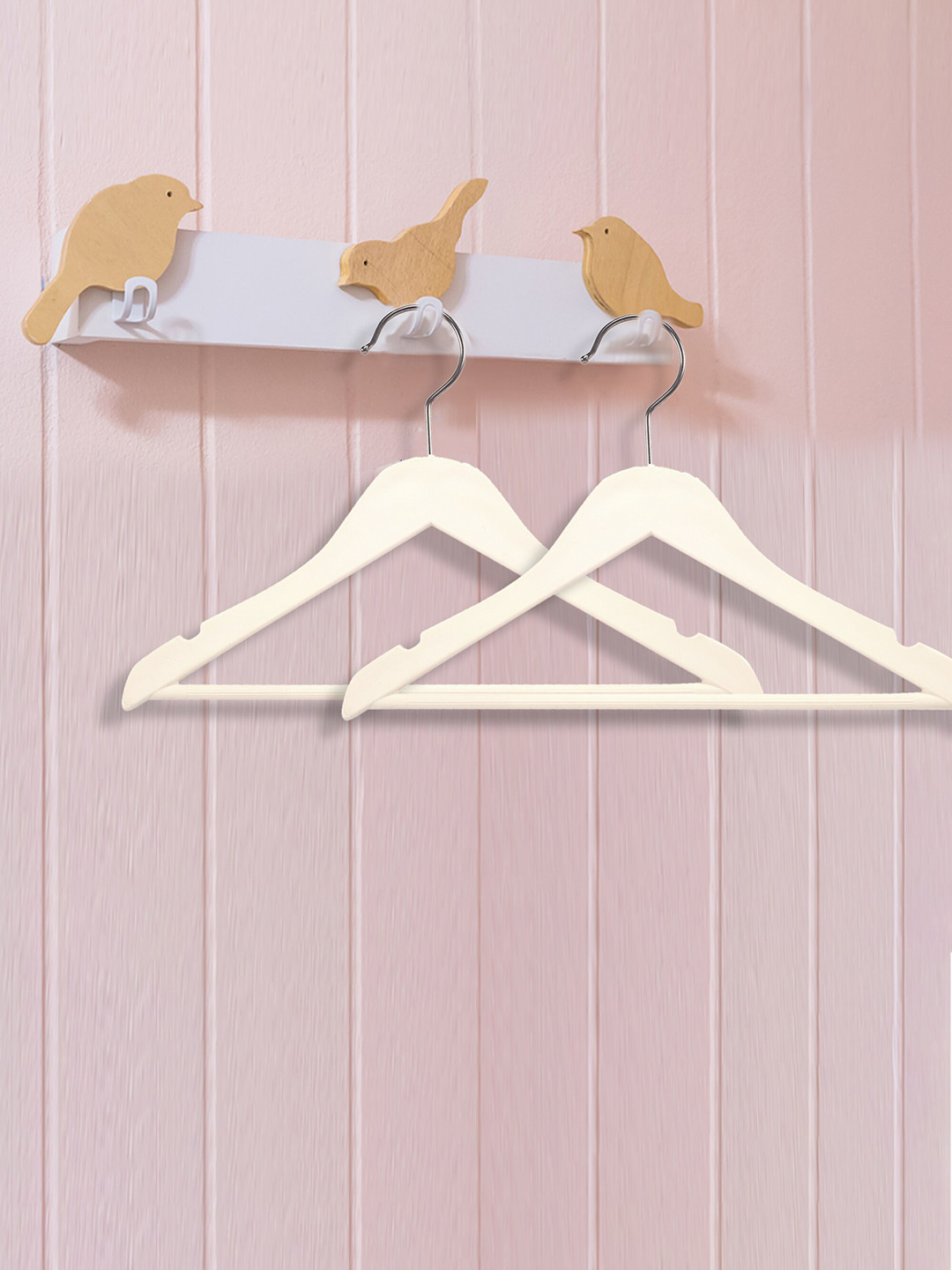 

Baby Moo Kids 5 Pieces Lightweight Cloth Hangers, Off white