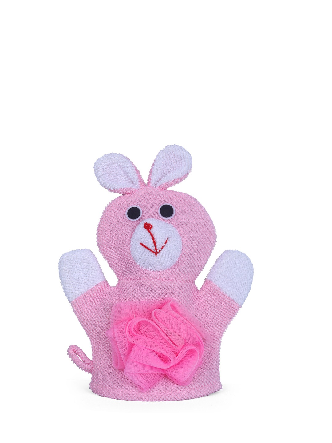 

Baby Moo Infant Kids Cute Puppy Bath Time Fun Hand Puppet Loofah Bath Glove, Pink