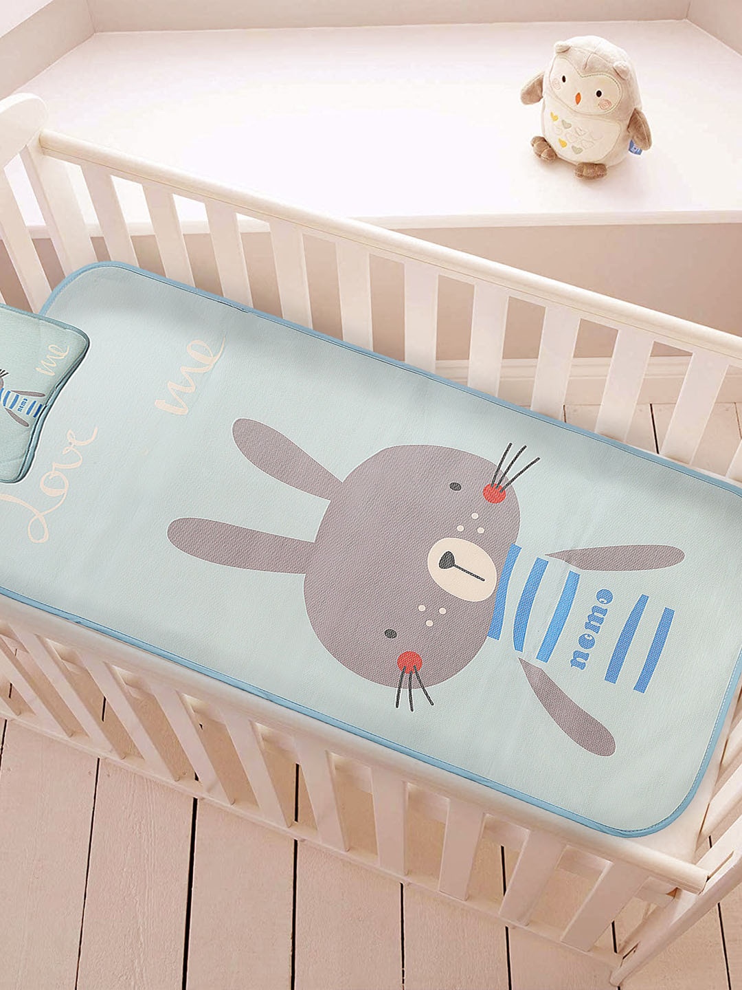 

Baby Moo Love Me Washable Mat With Pillow, Blue