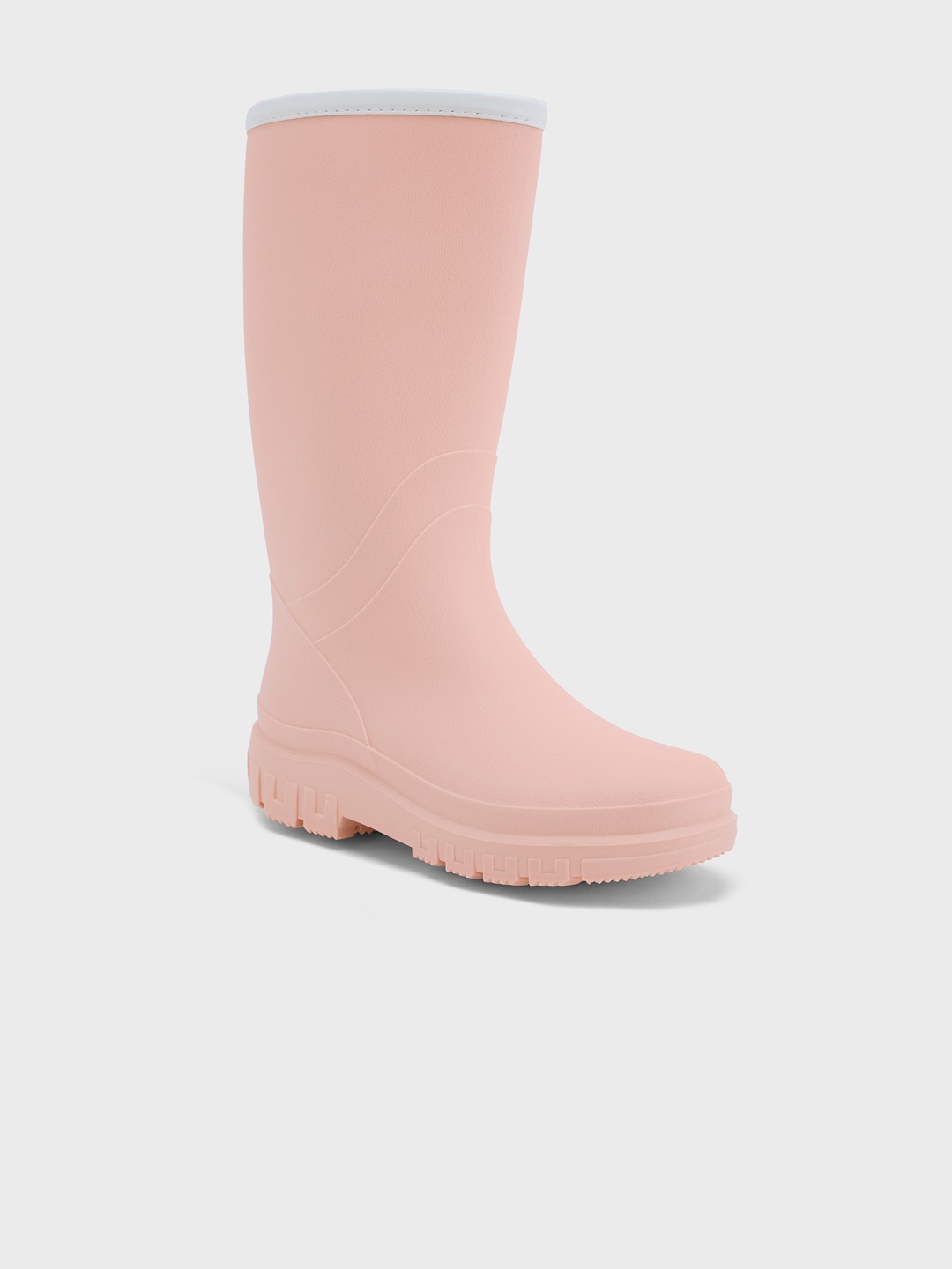 

20Dresses Women High-Top Flatform Heels Rain Boots, Pink