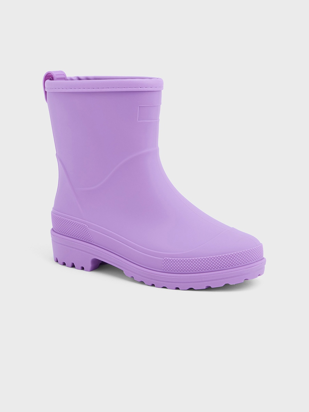 

20Dresses Women Mid-Top Flatform Heels Rain Boots, Lavender