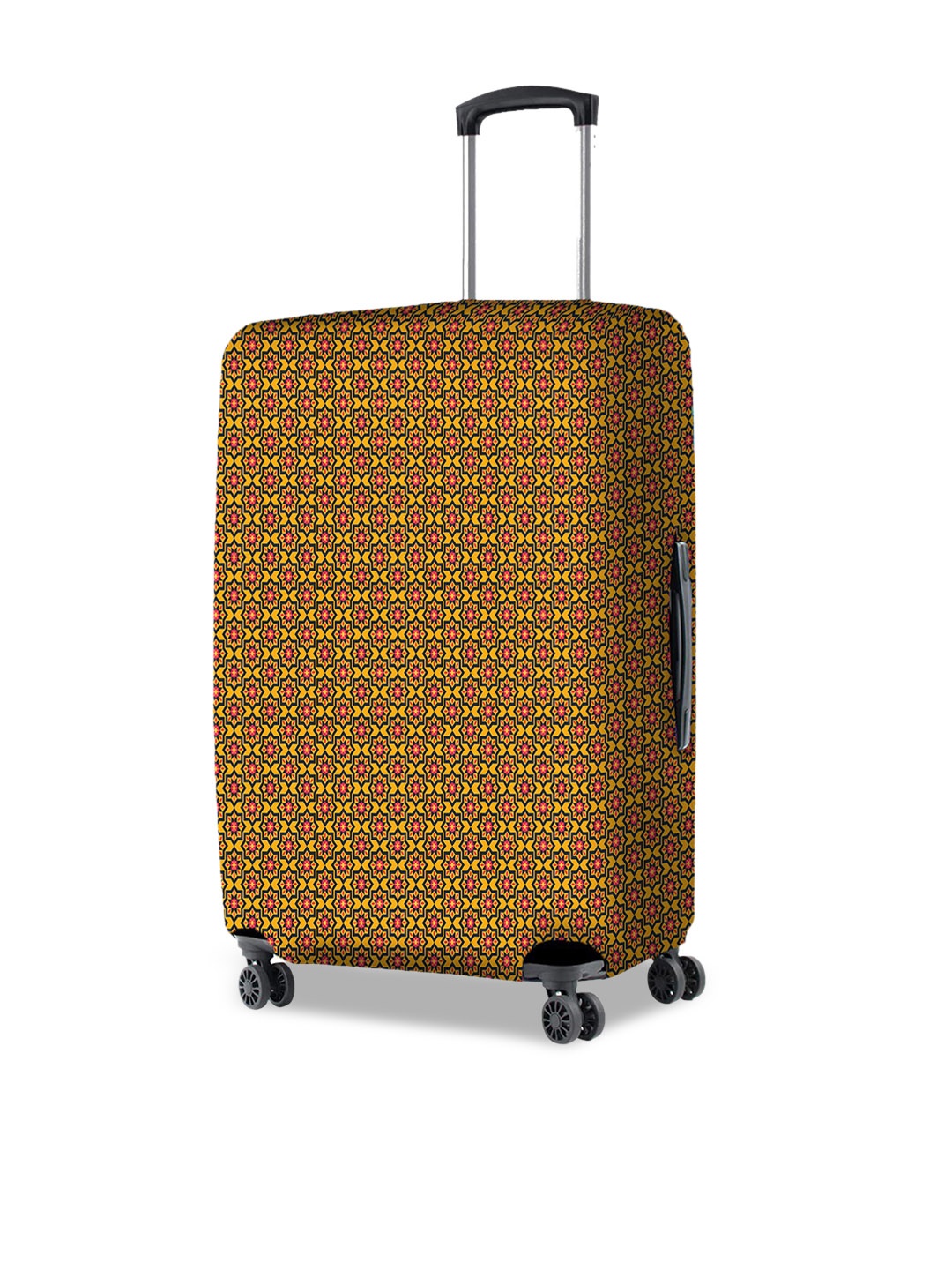 

Nasher Miles Tile Printed Luggage Cover, Mustard