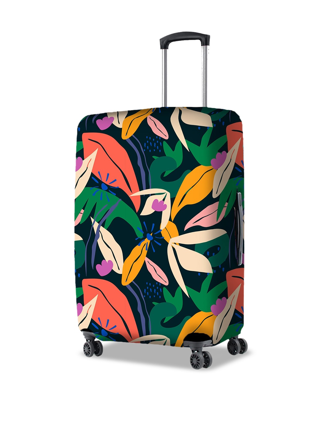 

Nasher Miles Tropical Printed Trolley Cover, Navy blue