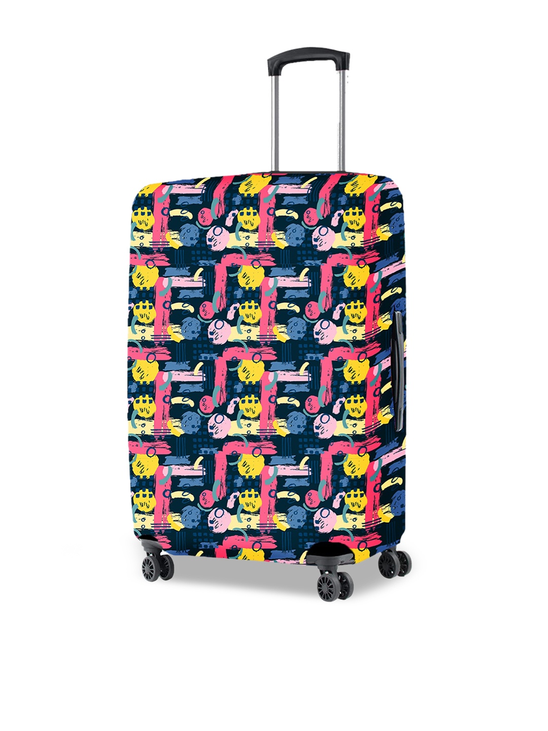 

Nasher Miles Printed Trolley Cover, Navy blue