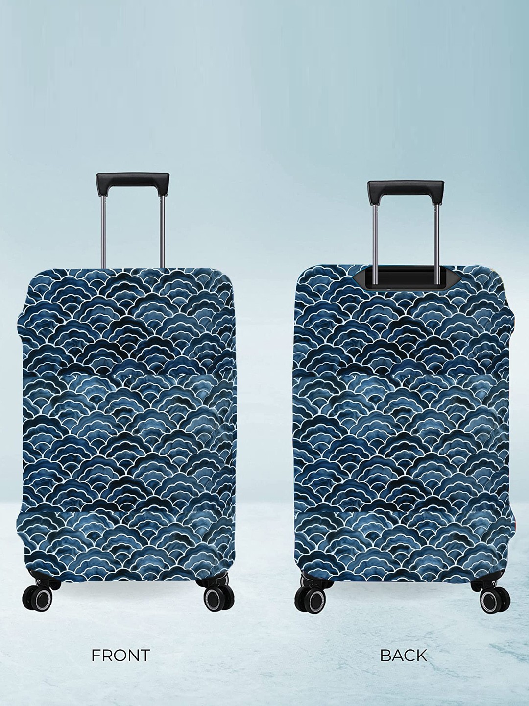 

Nasher Miles Printed Luggage Cover, Blue