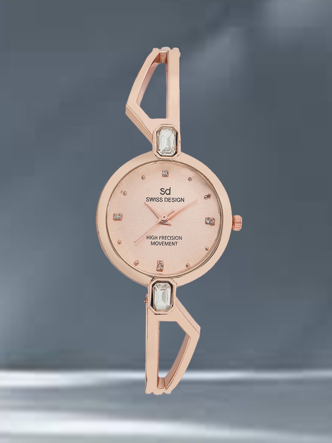 

Swiss Design Women Dial Bracelet Style Straps Analogue Watch SDWT-025-RG01, Rose gold