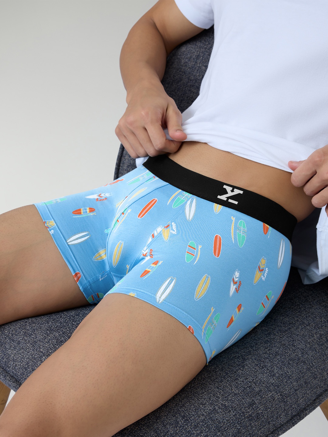 

XYXX Men Printed Cotton Trunk XYTRNK203, Blue
