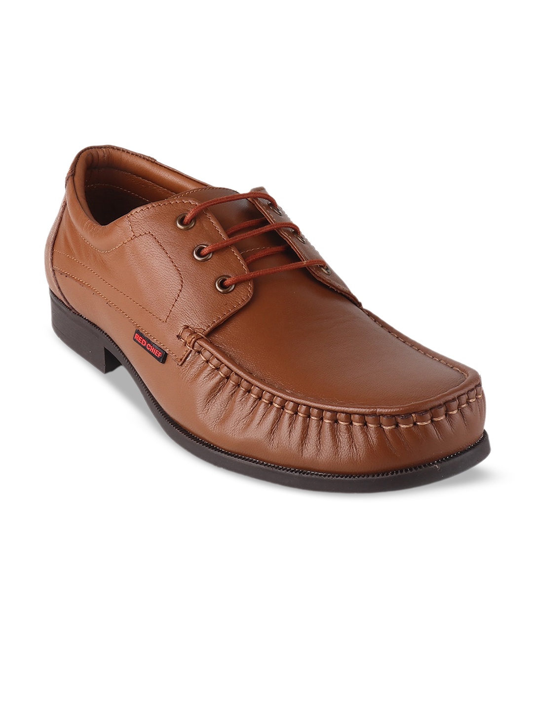 

Red Chief Men Textured Leather Formal Derbys, Tan