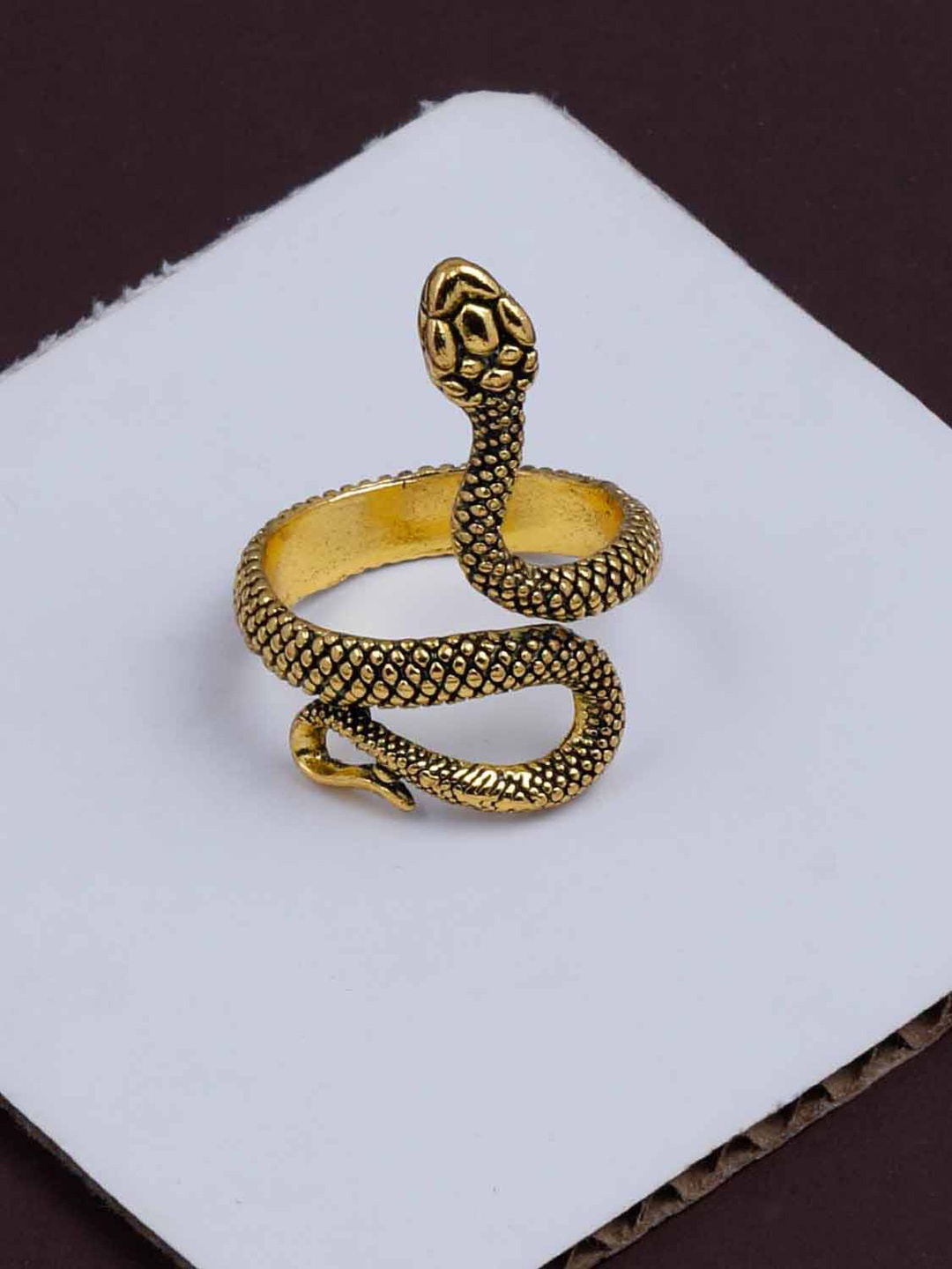 

Silver Shine Set Of 2 Adjustable Finger Rings, Gold