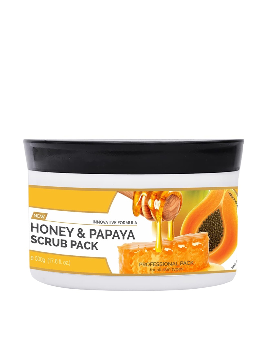 

Oxyglow Honey & Papaya Enzymes Scrub Pack with Vitamin E - 500g, Orange