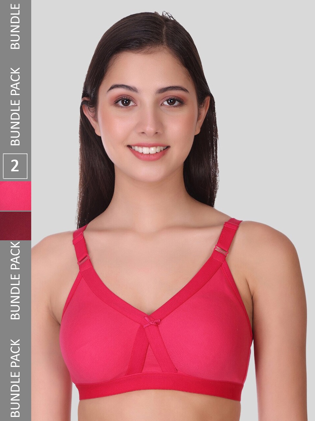 

POOJA RAGENEE Pack Of 2 Full Coverage Bra, Red