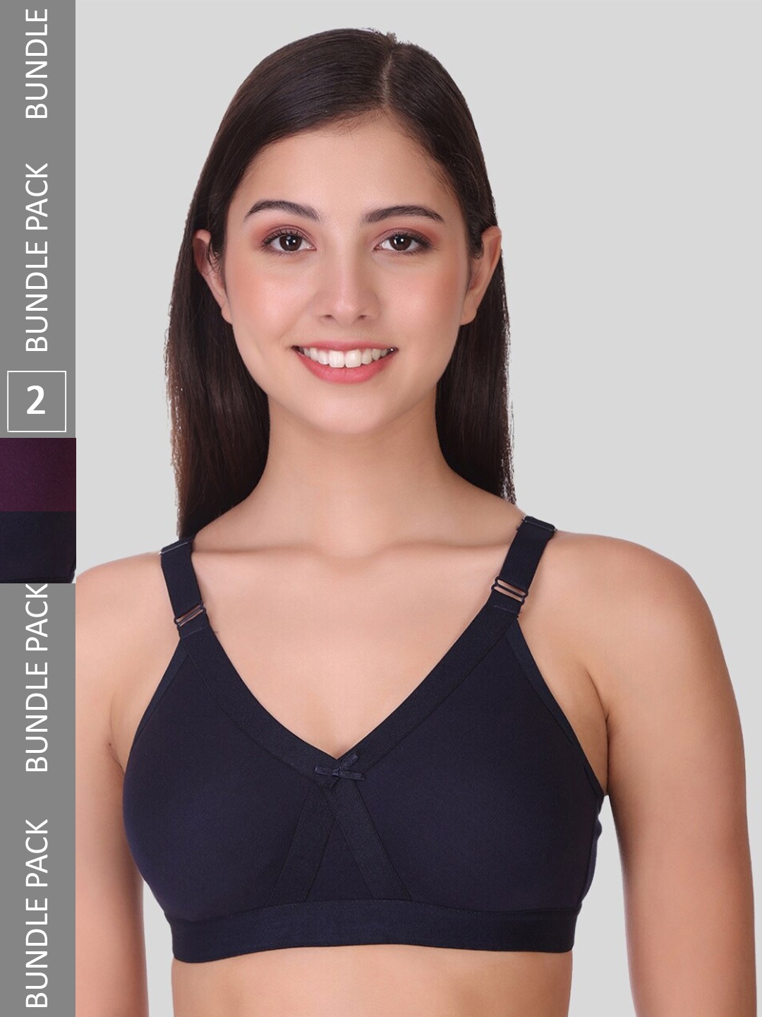 

POOJA RAGENEE Pack Of 2 Full Coverage Bra, Black