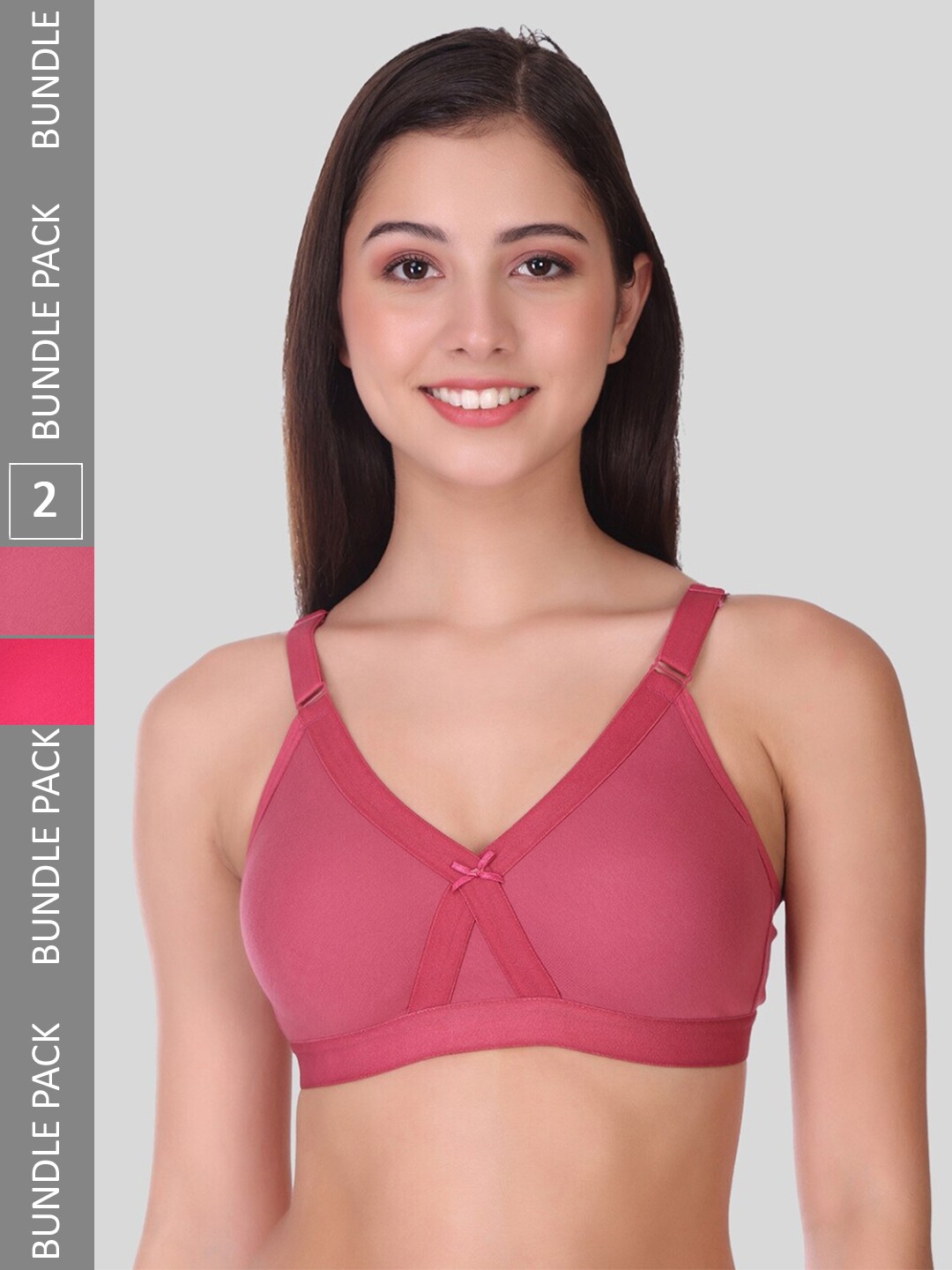 

POOJA RAGENEE Pack Of 2 Full Coverage Bra, Red