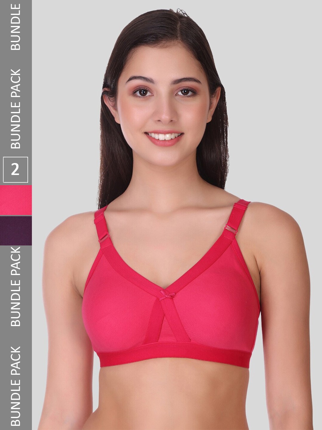 

POOJA RAGENEE Pack Of 2 Full Coverage Bra, Red
