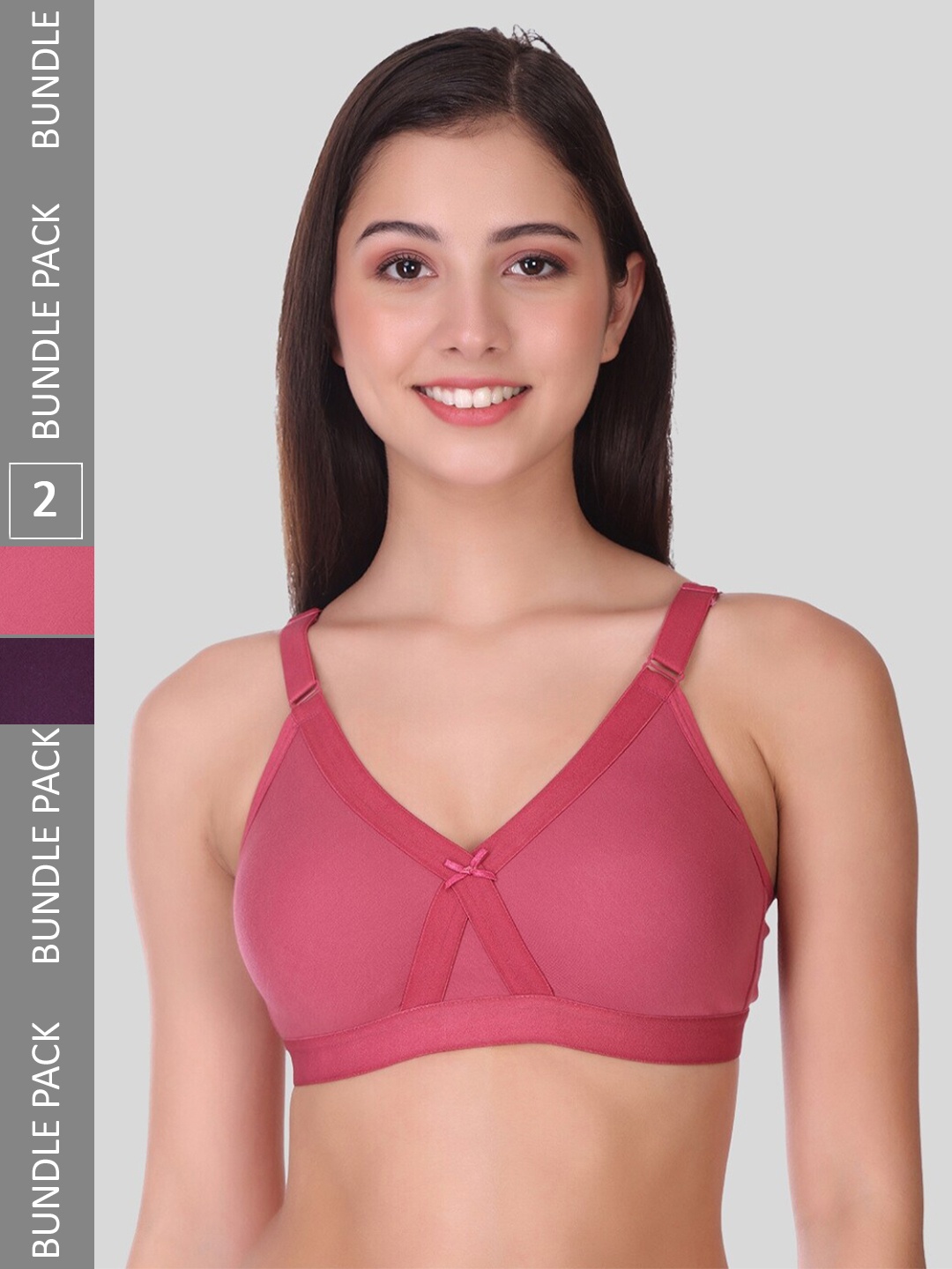 

POOJA RAGENEE Pack Of 2 Full Coverage Bra, Red