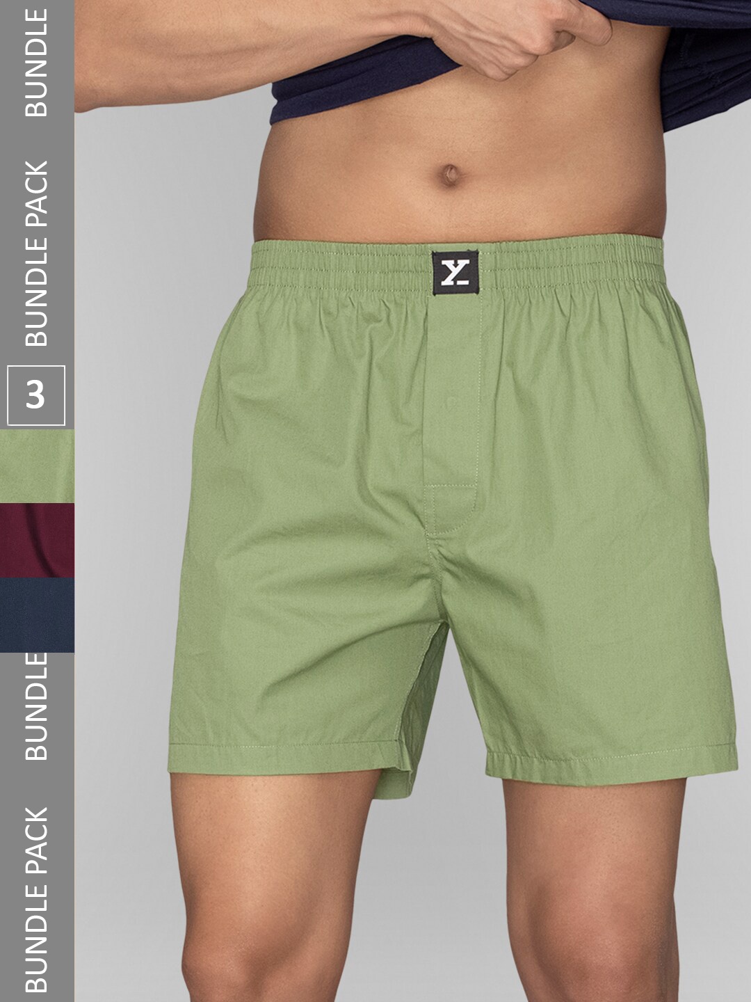 

XYXX Men Pack Of 3 Pure Cotton Boxers XYBOX3PCKN258, Blue