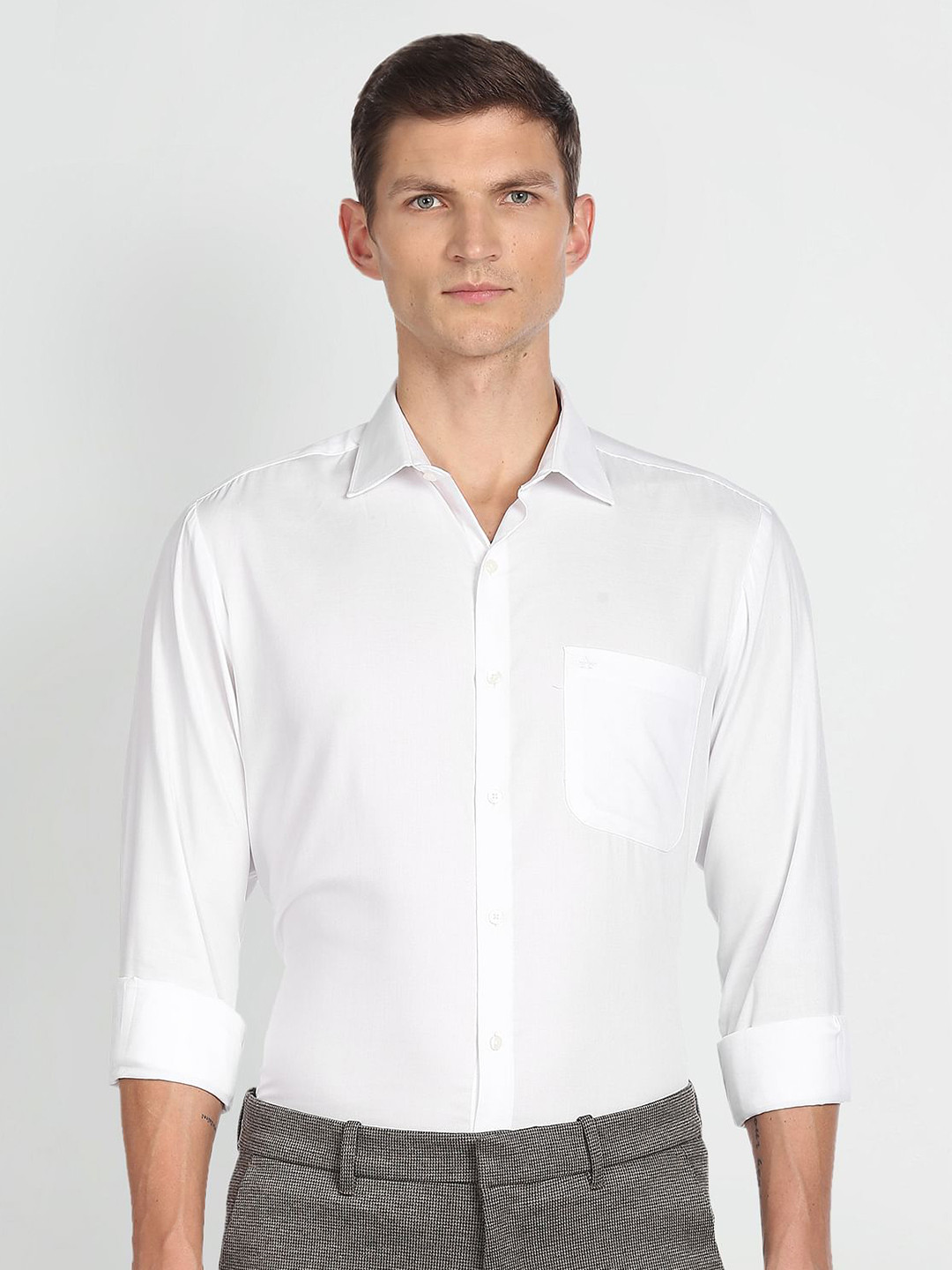 

Arrow Spread Collar Opaque Formal Shirt, White