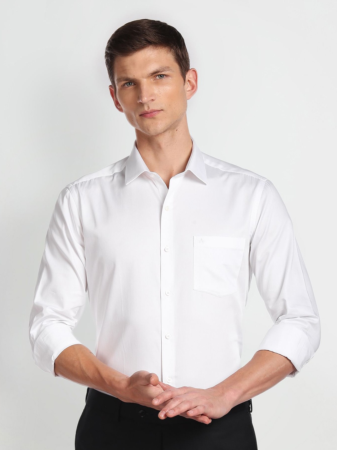 

Arrow Slim Fit Opaque Twill Casual Shirt, White