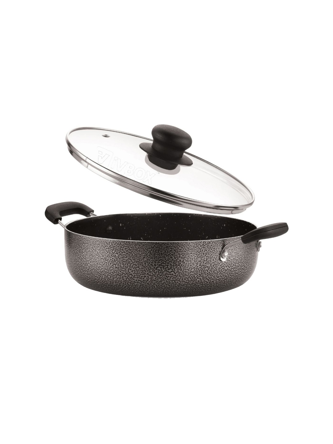 

iVBOX Galaxy-02 Grey Induction Base Kadhai With Glass Lid