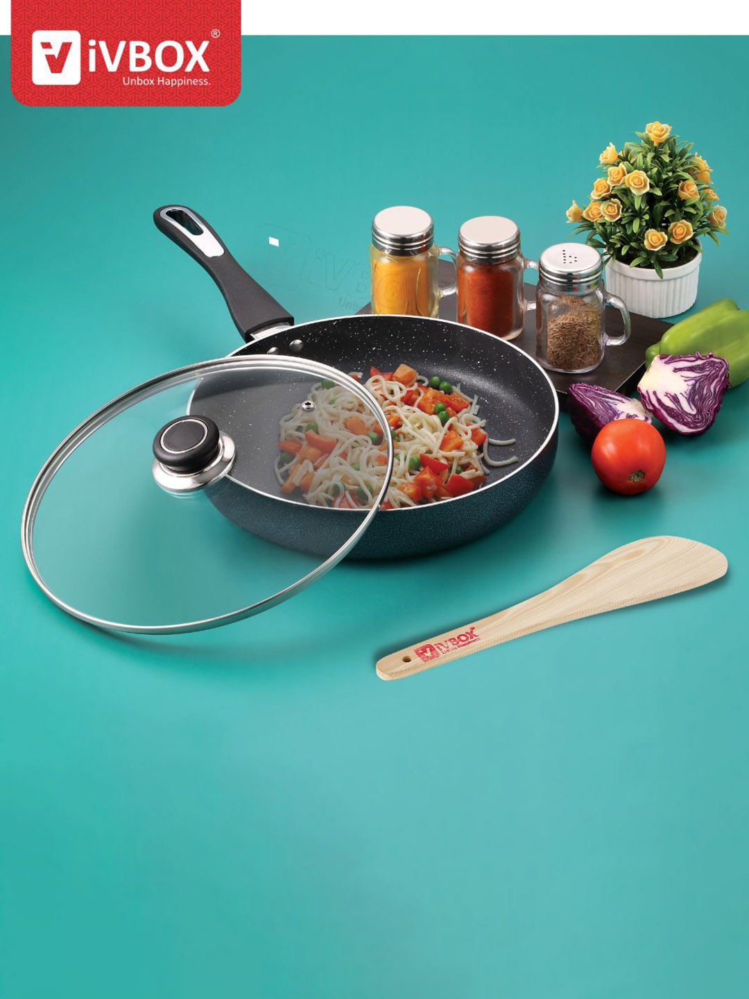 

iVBOX Omega-Pro Grey Non-Stick Induction Base Fry Pan