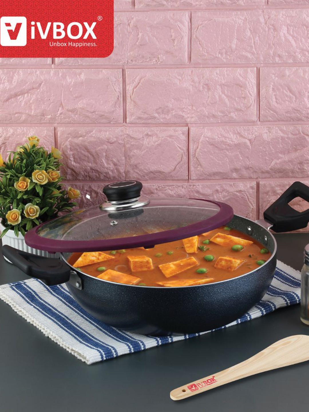 

iVBOX Omega-Plus Grey Induction Base Nonstick Kadhai