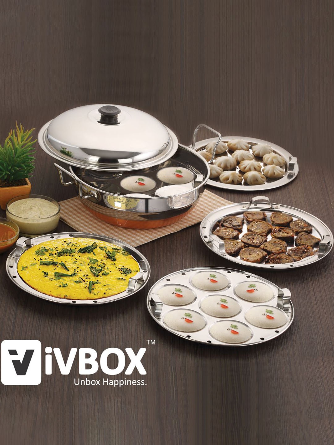 

iVBOX BPA-Free Idli Maker Steamer, Grey