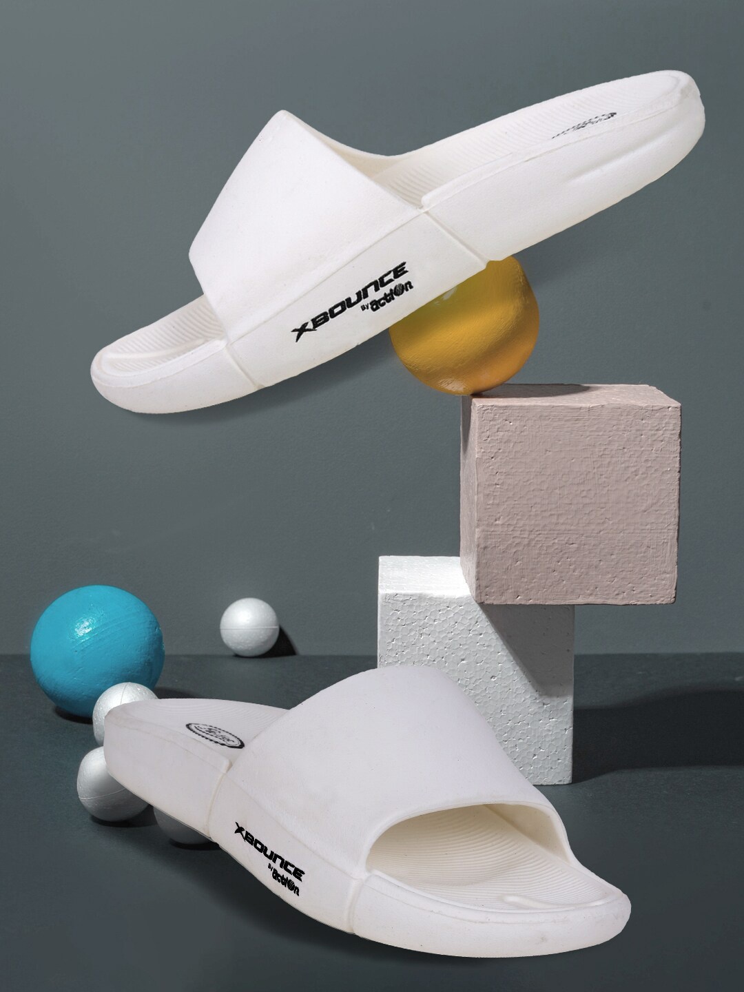 

Action Rubber Sliders, Off white