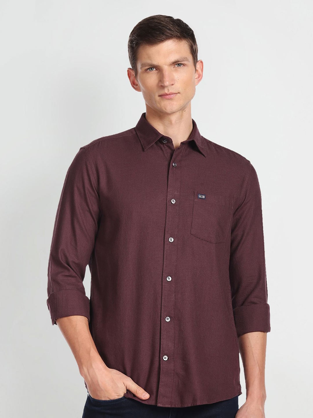 

Arrow Sport Opaque Pure Cotton Casual Shirt, Burgundy