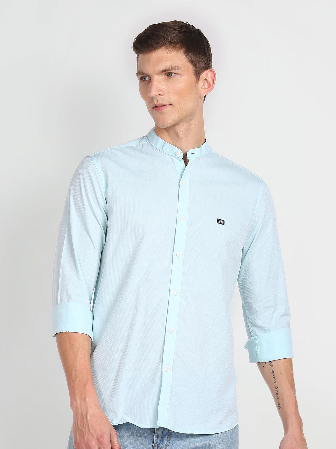 

Arrow Sport Slim Fit Opaque Pure Cotton Casual Shirt, Blue