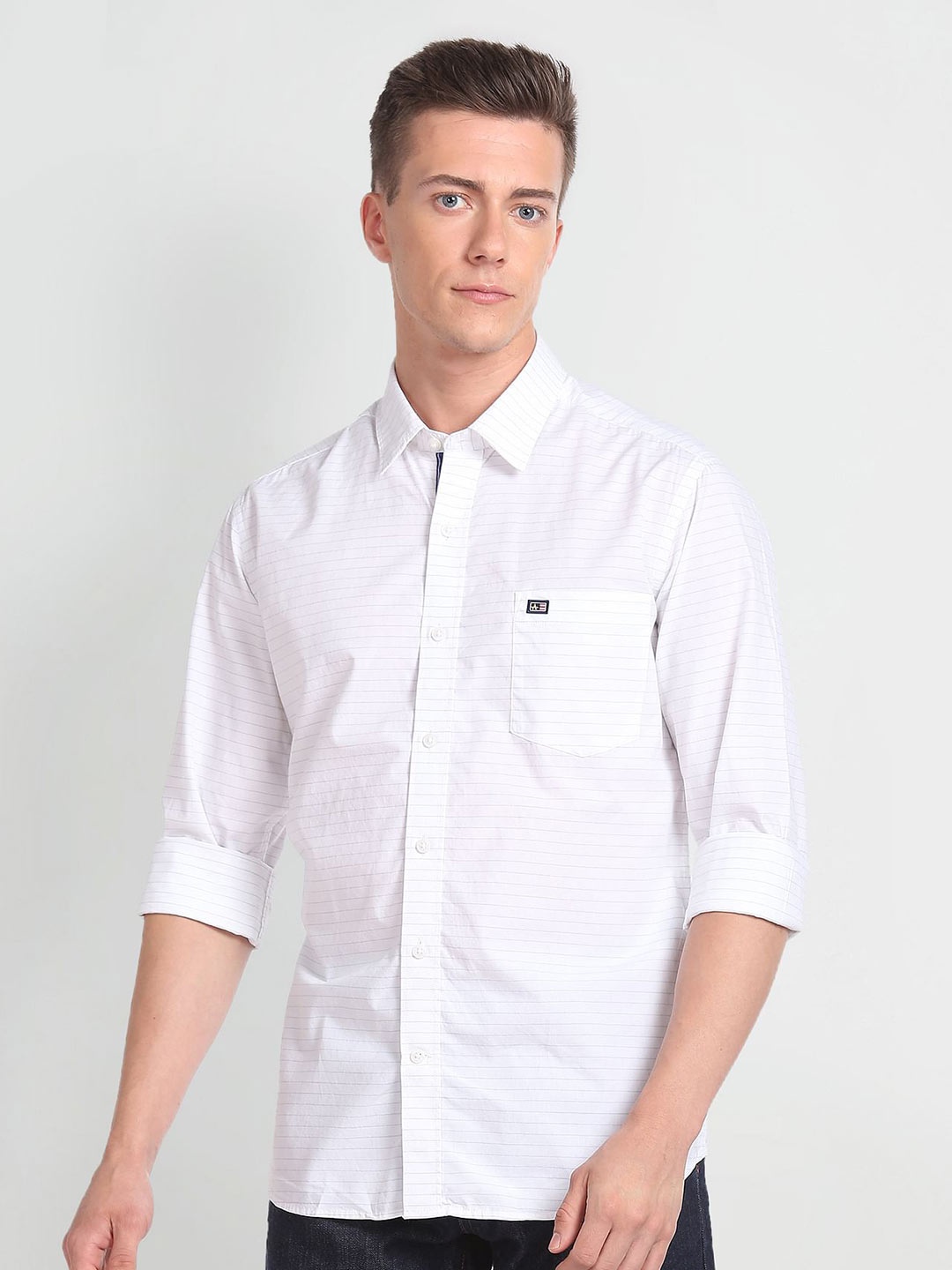 

Arrow Sport Slim Fit Opaque Pure Cotton Casual Shirt, White