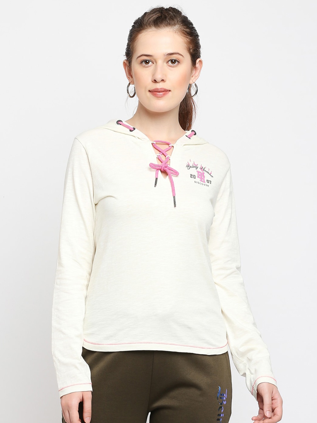 

Being Human Long Sleeves T-shirt, White