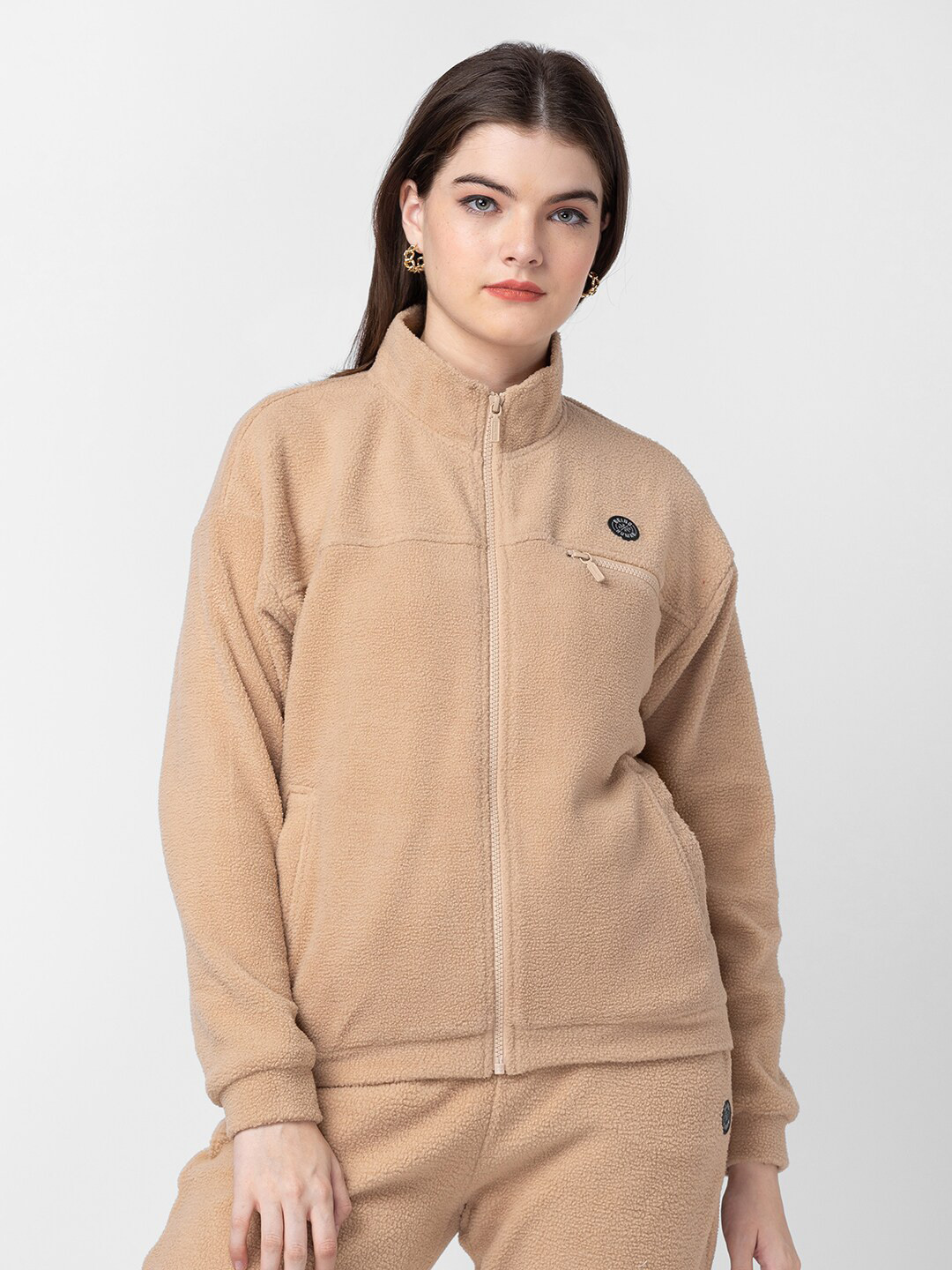 

Being Human High Neck Cotton Sweatshirt, Brown
