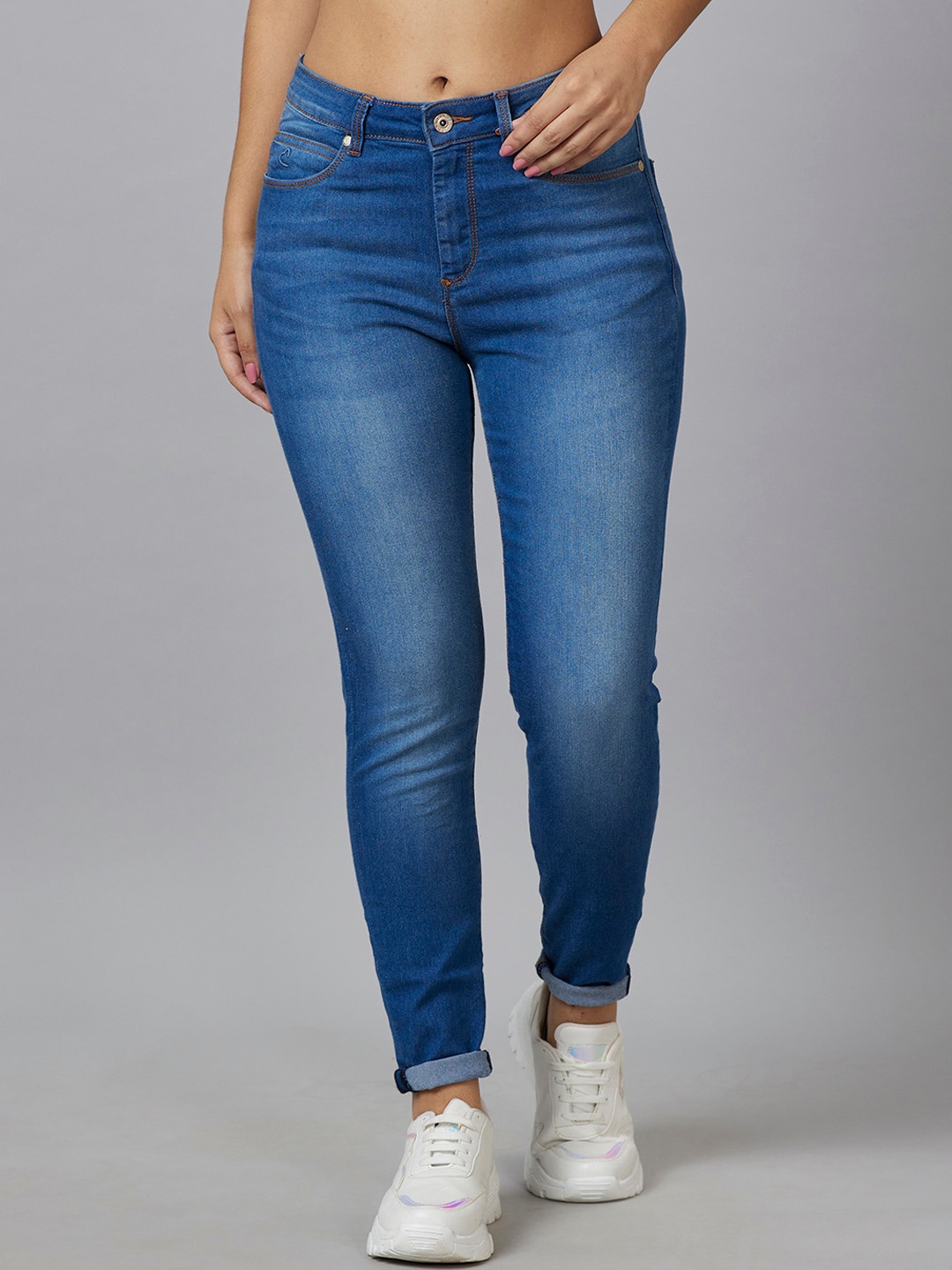 

Being Human Women Skinny Fit Cotton Jeans, Blue