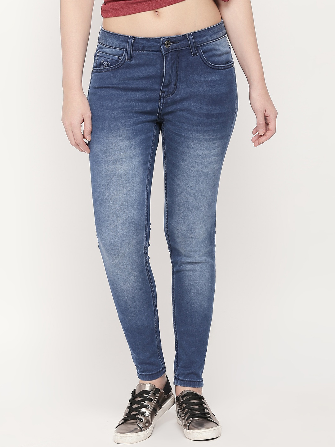 

Being Human Women Skinny Fit Cotton Jeans, Blue