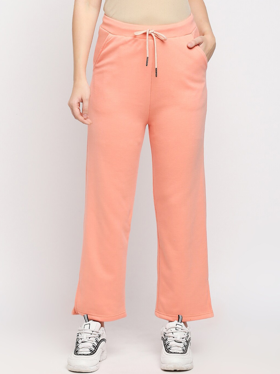 

Being Human Women Wide Leg Fit Track Pants, Pink